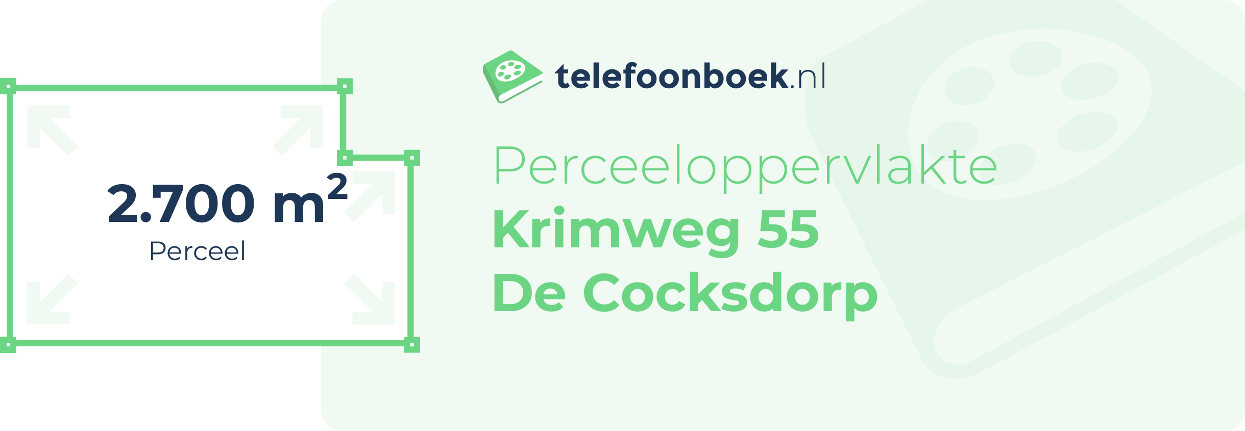 Perceeloppervlakte Krimweg 55 De Cocksdorp