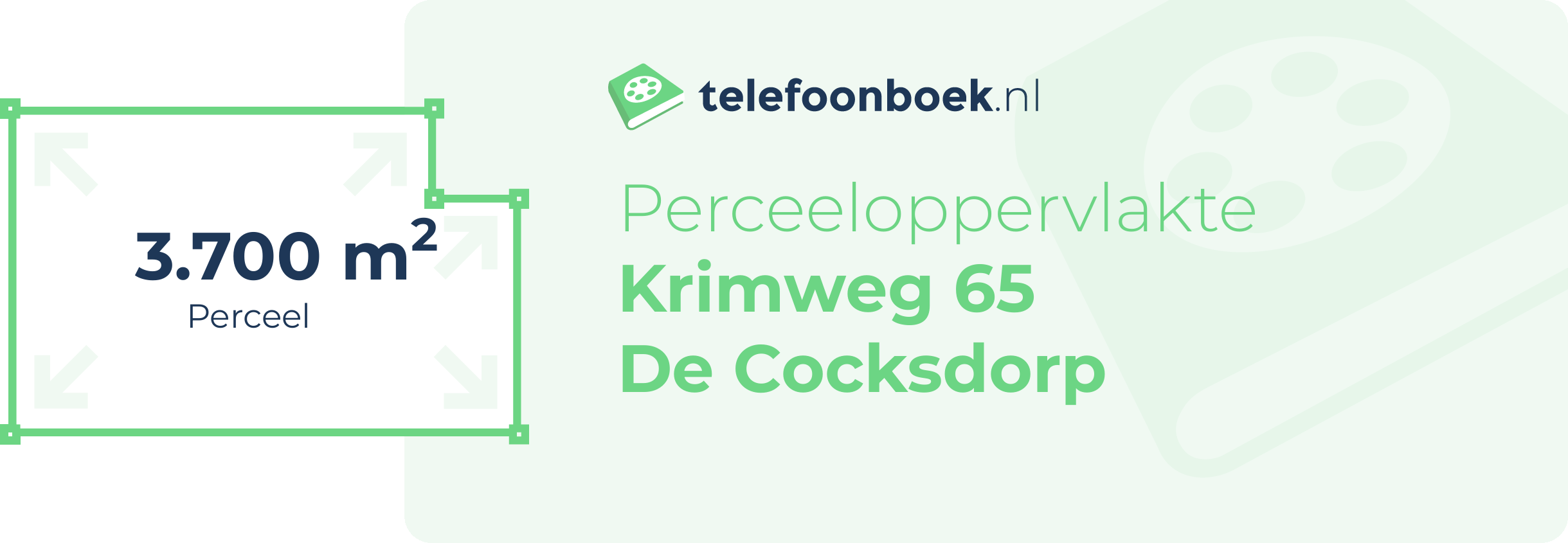 Perceeloppervlakte Krimweg 65 De Cocksdorp