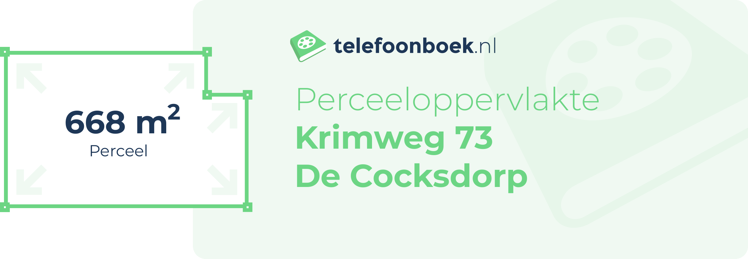 Perceeloppervlakte Krimweg 73 De Cocksdorp