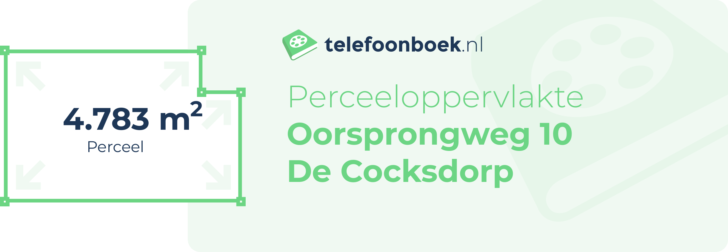 Perceeloppervlakte Oorsprongweg 10 De Cocksdorp