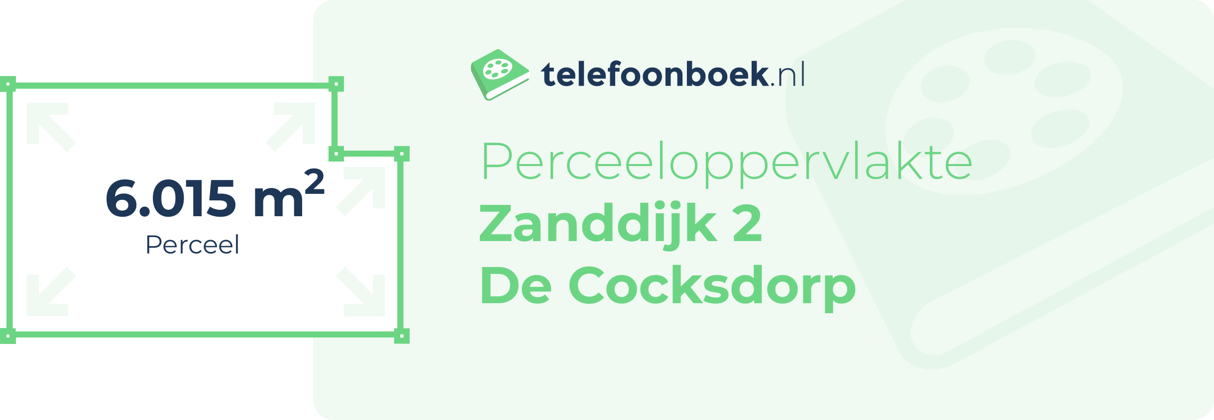 Perceeloppervlakte Zanddijk 2 De Cocksdorp