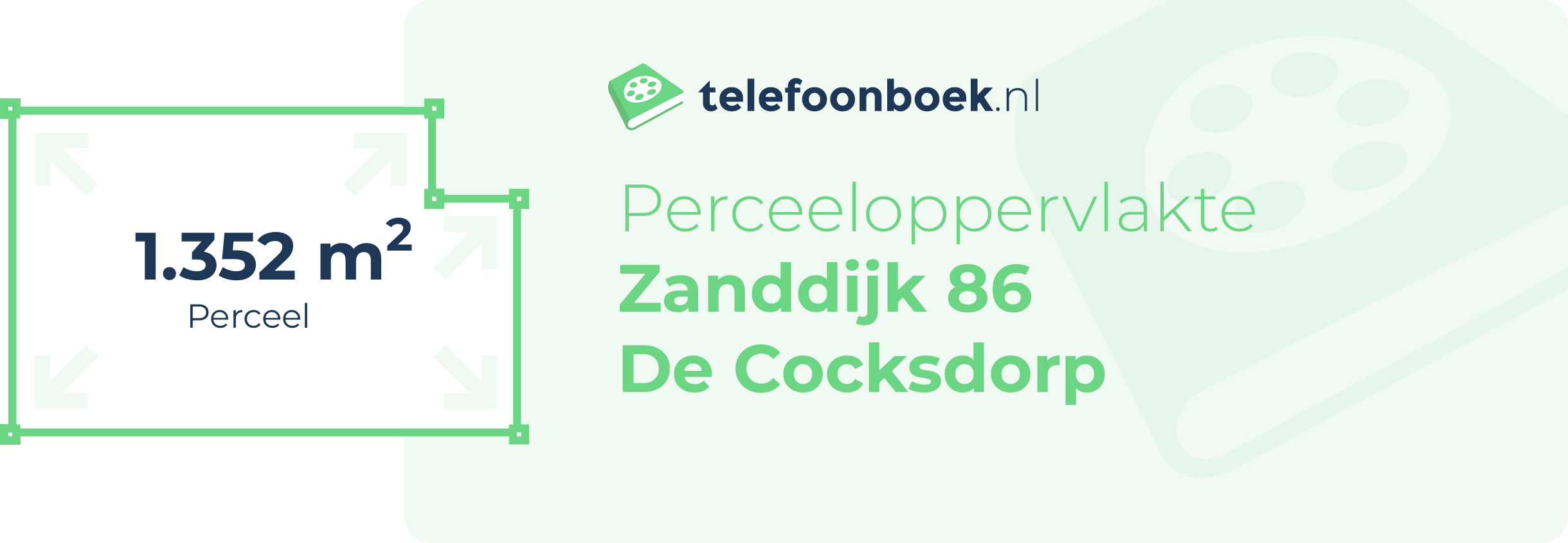 Perceeloppervlakte Zanddijk 86 De Cocksdorp