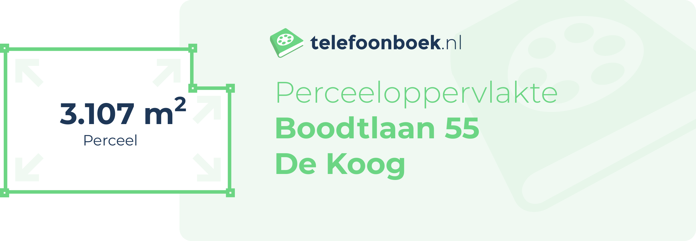 Perceeloppervlakte Boodtlaan 55 De Koog