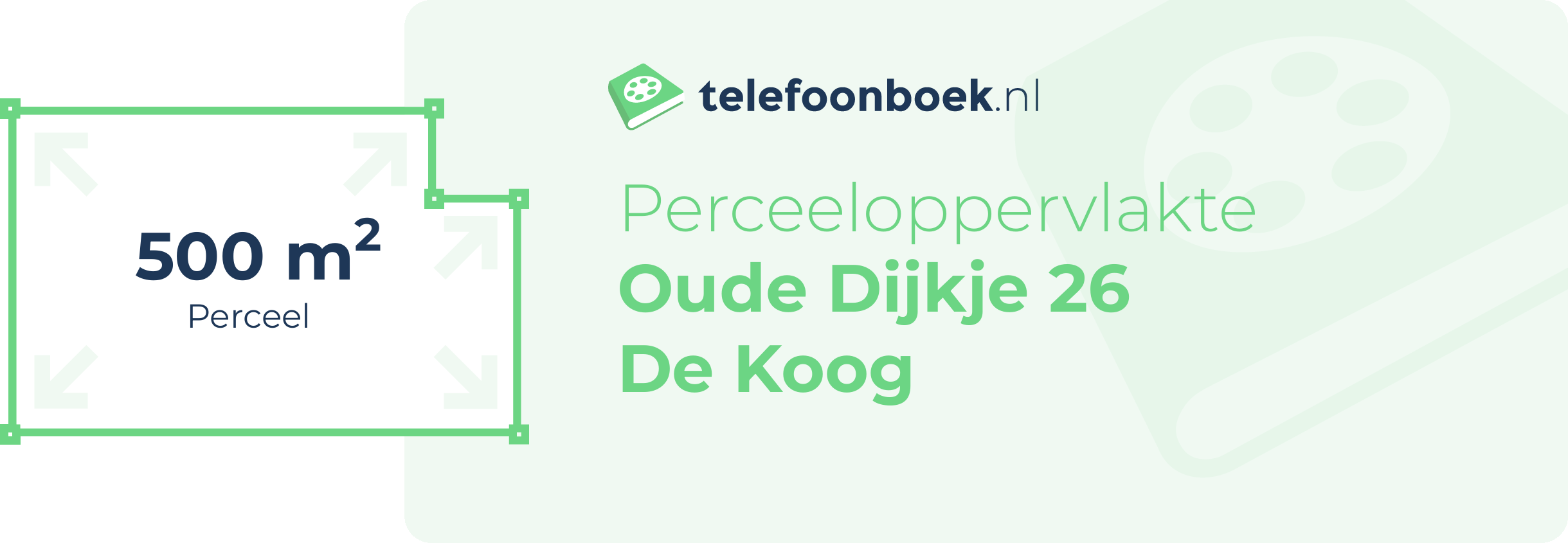 Perceeloppervlakte Oude Dijkje 26 De Koog