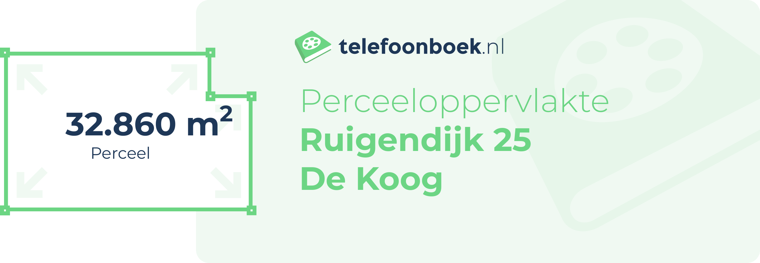 Perceeloppervlakte Ruigendijk 25 De Koog