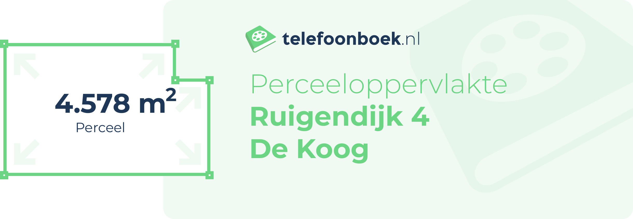 Perceeloppervlakte Ruigendijk 4 De Koog