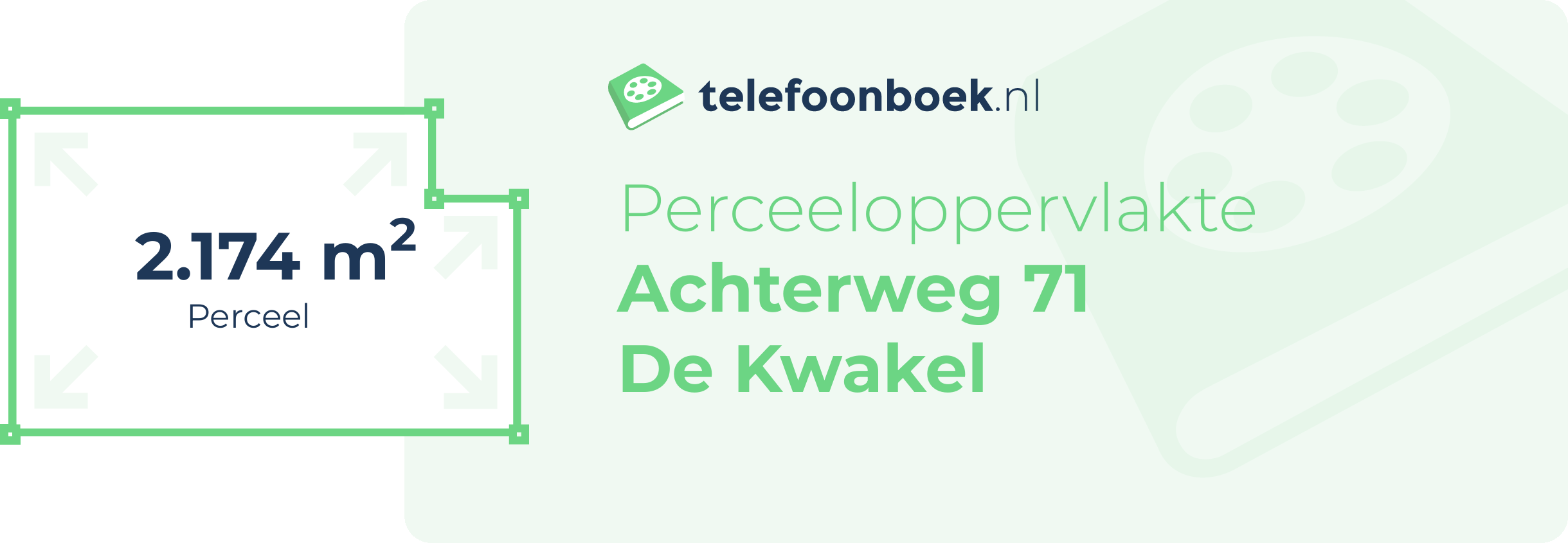 Perceeloppervlakte Achterweg 71 De Kwakel