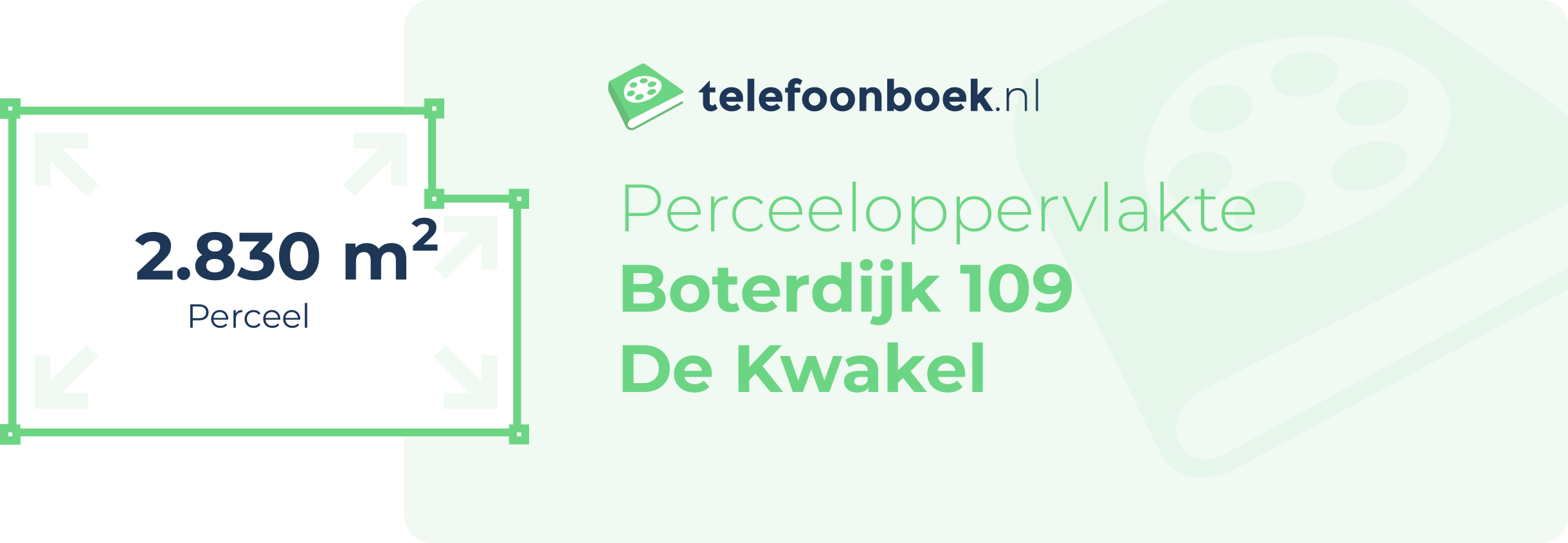 Perceeloppervlakte Boterdijk 109 De Kwakel