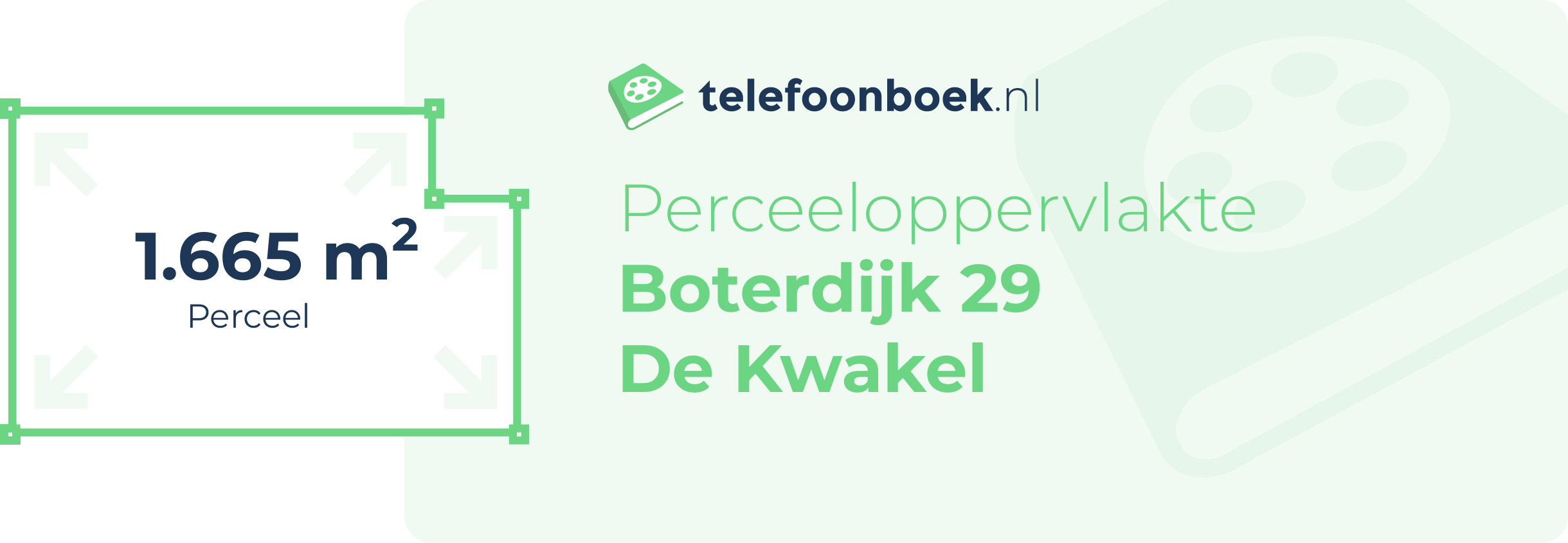 Perceeloppervlakte Boterdijk 29 De Kwakel