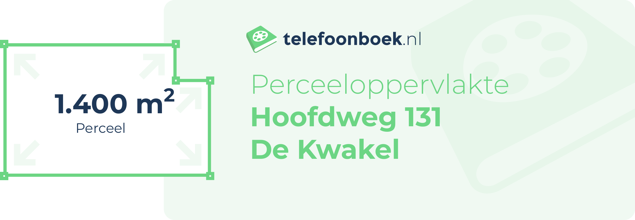 Perceeloppervlakte Hoofdweg 131 De Kwakel