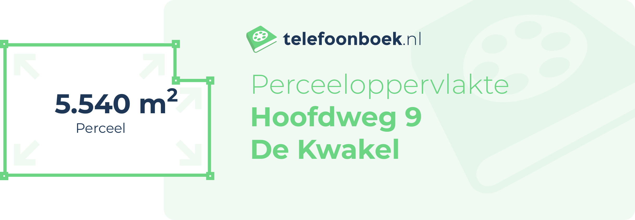 Perceeloppervlakte Hoofdweg 9 De Kwakel