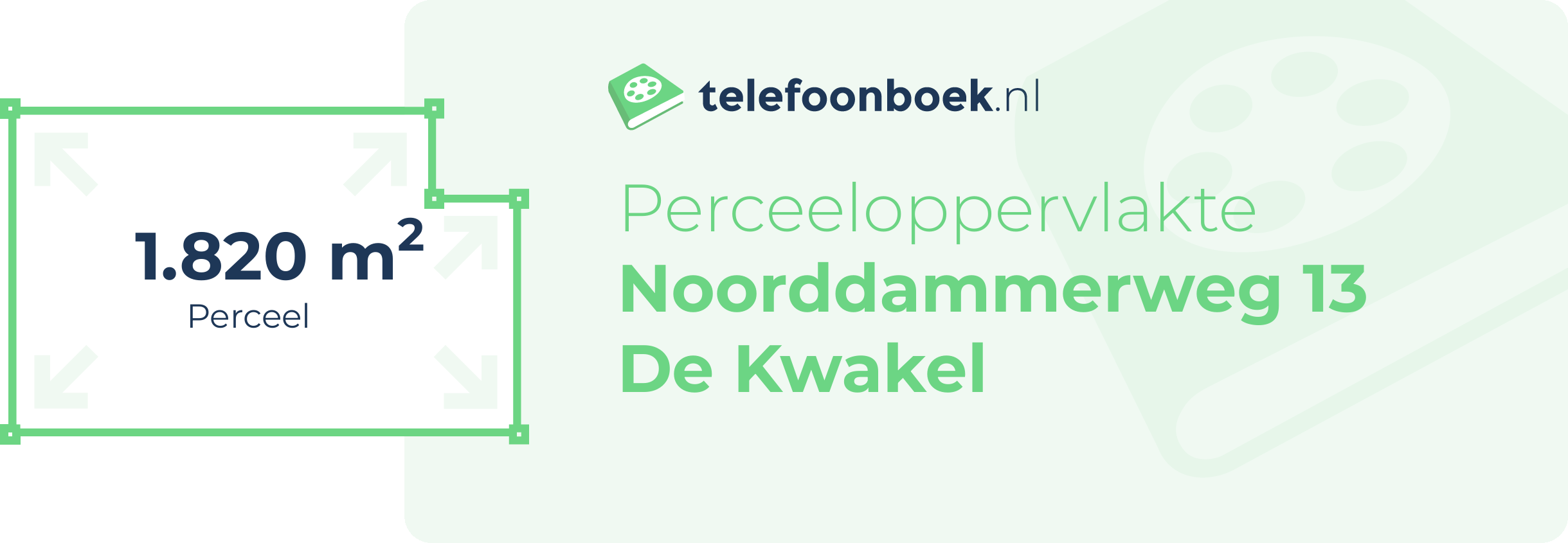 Perceeloppervlakte Noorddammerweg 13 De Kwakel