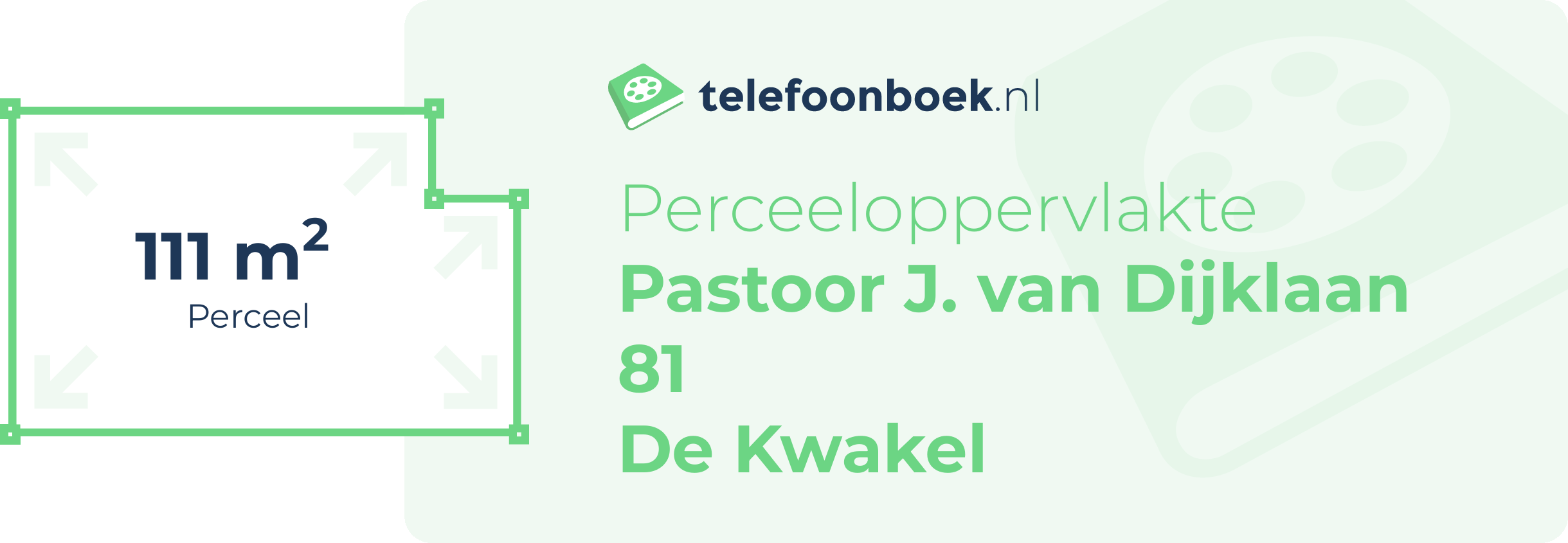 Perceeloppervlakte Pastoor J. Van Dijklaan 81 De Kwakel