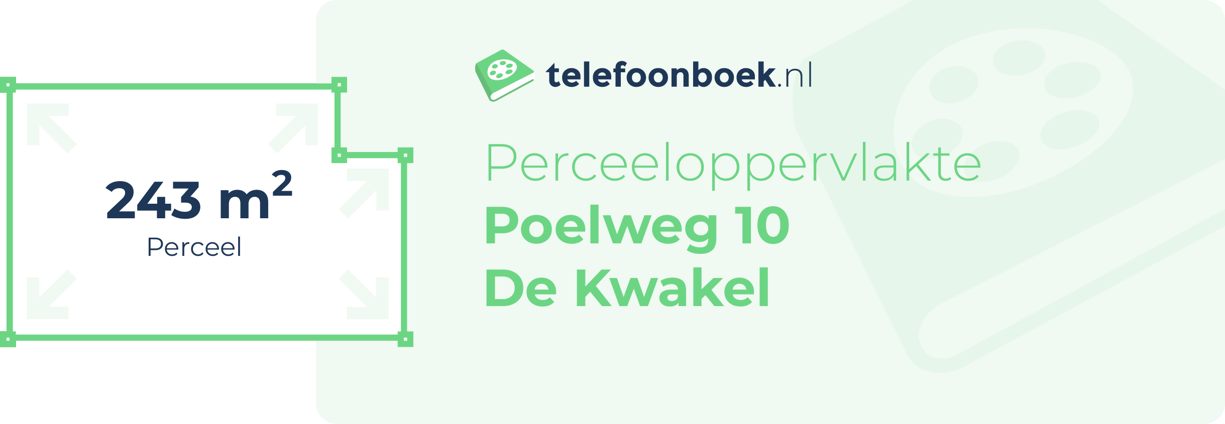 Perceeloppervlakte Poelweg 10 De Kwakel