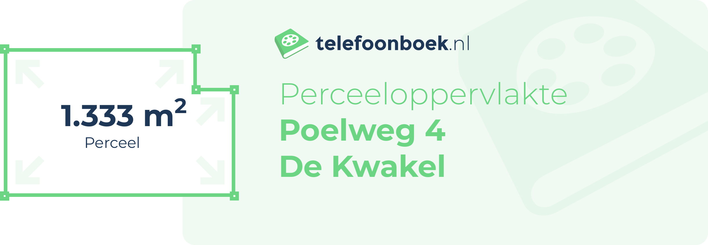 Perceeloppervlakte Poelweg 4 De Kwakel