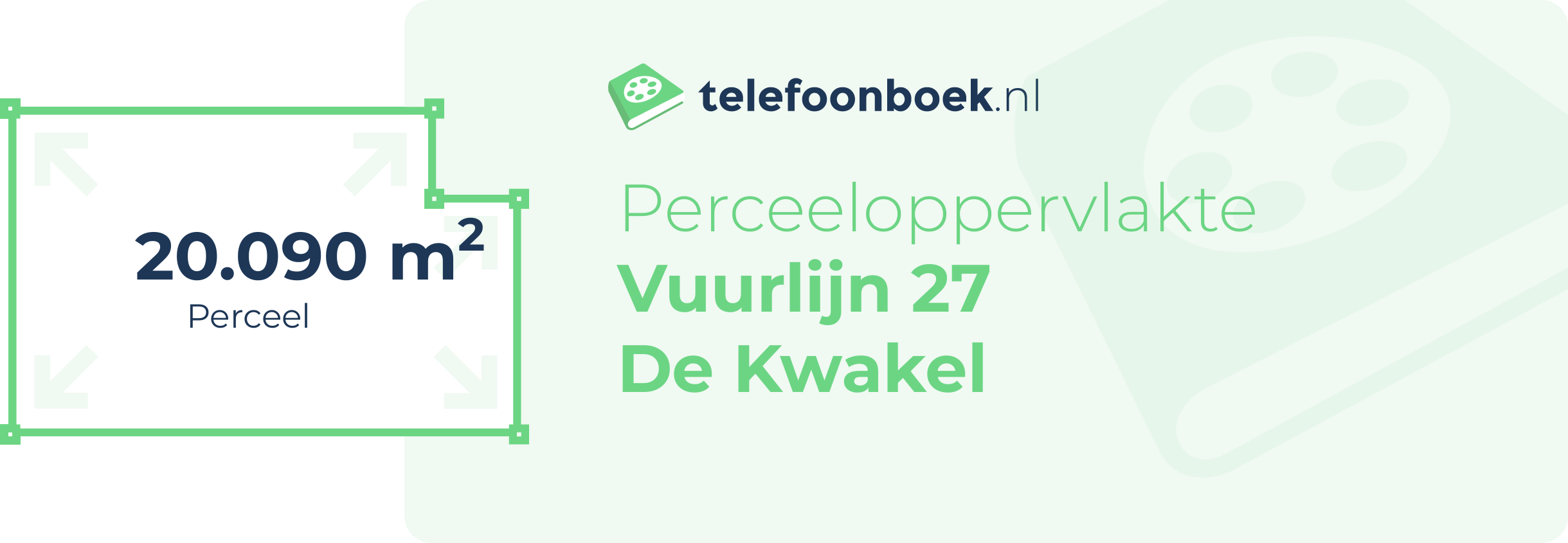 Perceeloppervlakte Vuurlijn 27 De Kwakel