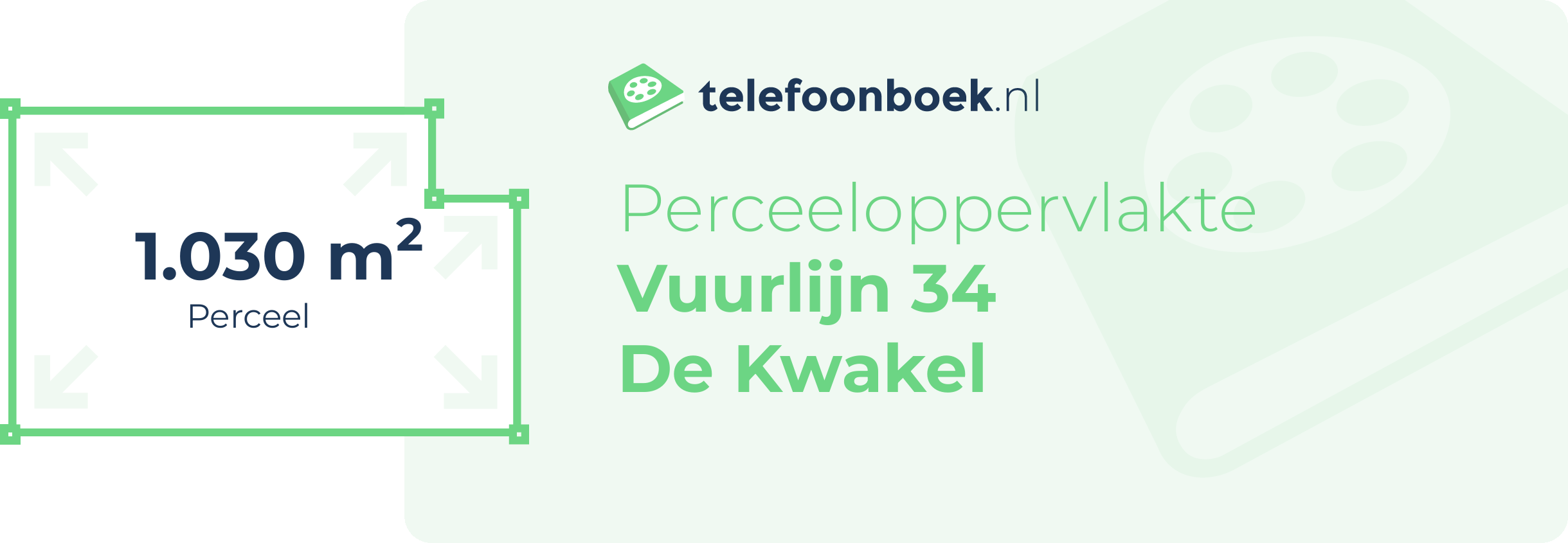 Perceeloppervlakte Vuurlijn 34 De Kwakel