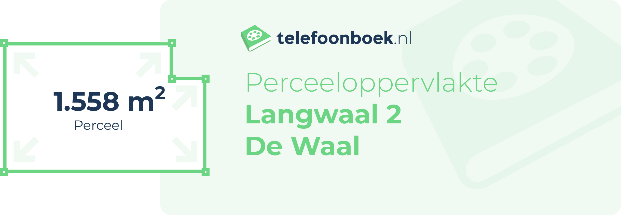 Perceeloppervlakte Langwaal 2 De Waal