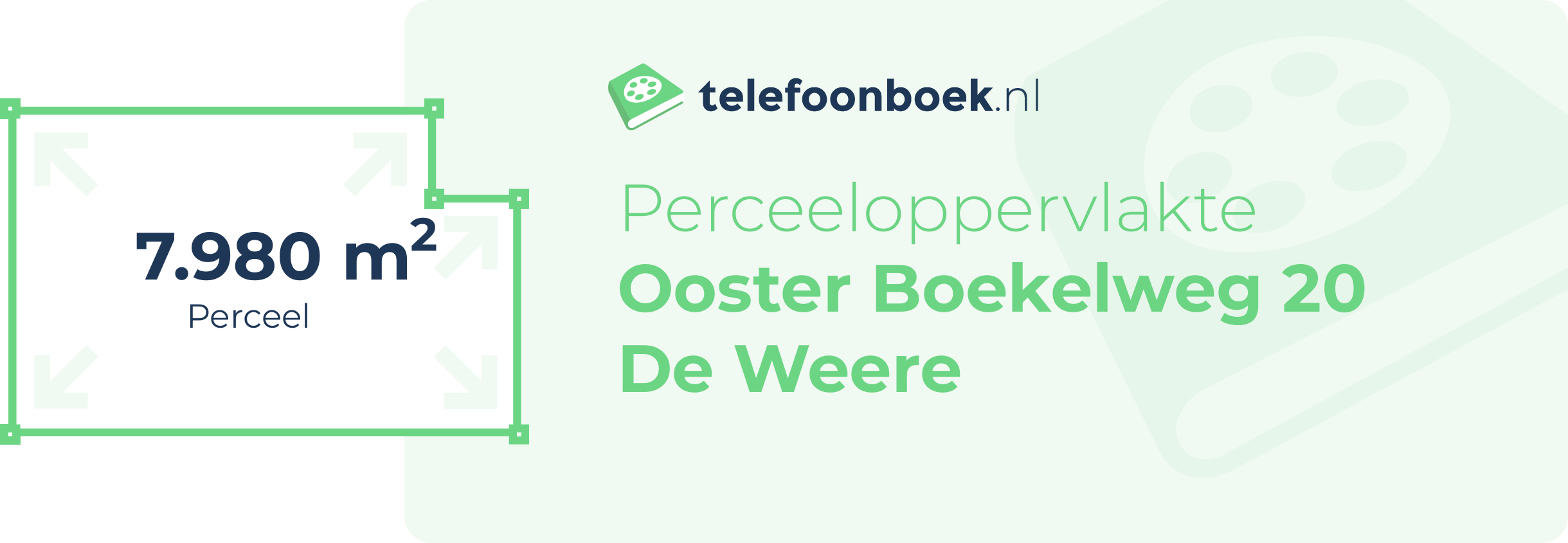 Perceeloppervlakte Ooster Boekelweg 20 De Weere