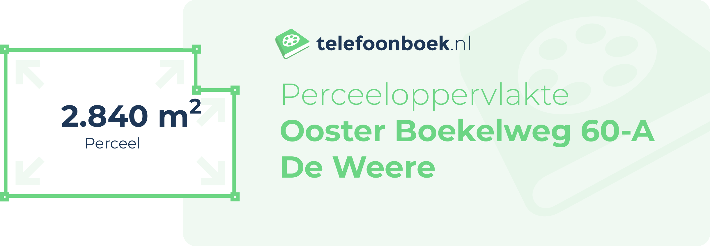 Perceeloppervlakte Ooster Boekelweg 60-A De Weere