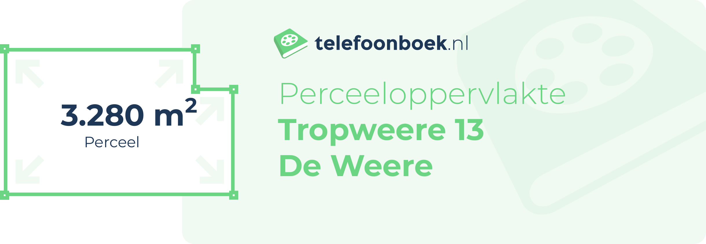 Perceeloppervlakte Tropweere 13 De Weere