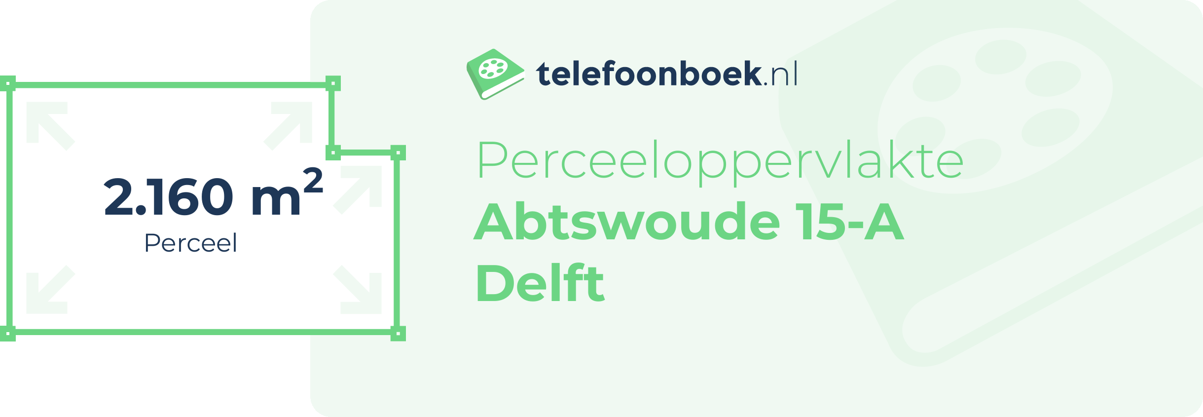 Perceeloppervlakte Abtswoude 15-A Delft