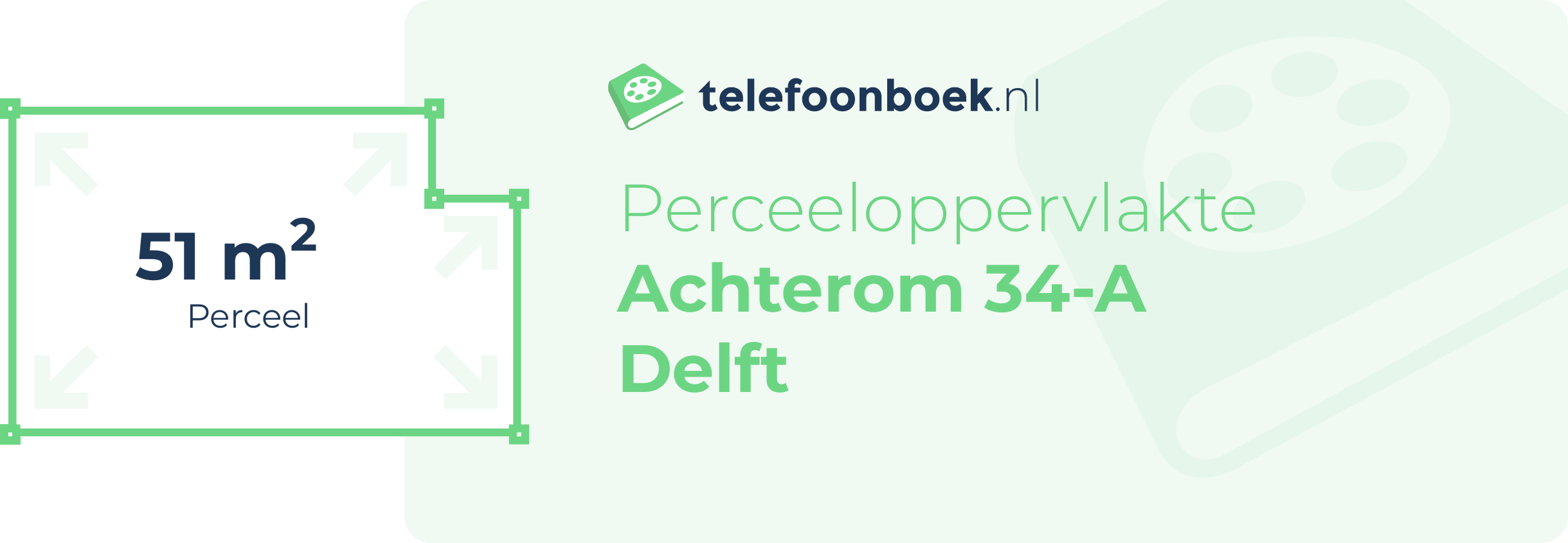 Perceeloppervlakte Achterom 34-A Delft