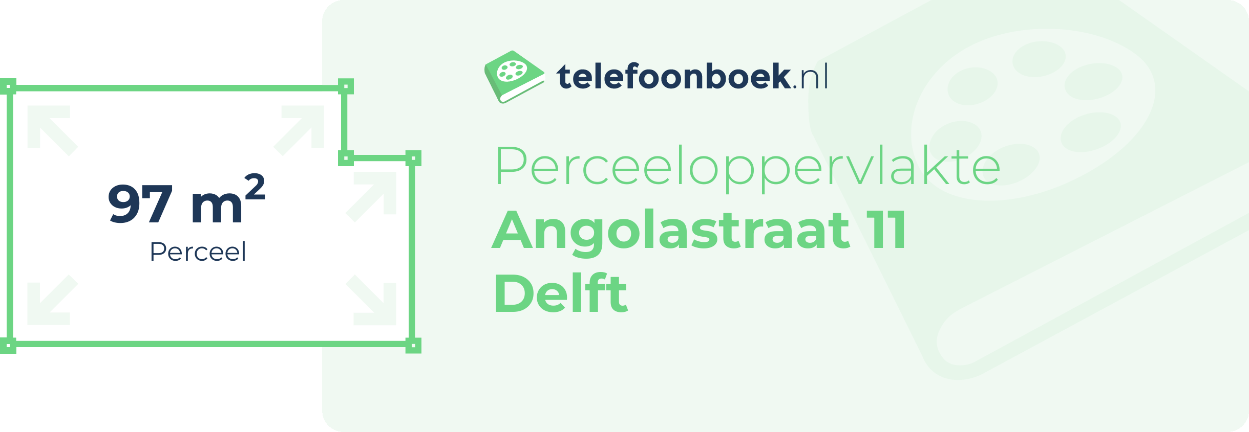 Perceeloppervlakte Angolastraat 11 Delft