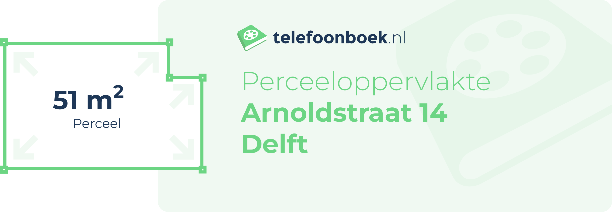 Perceeloppervlakte Arnoldstraat 14 Delft