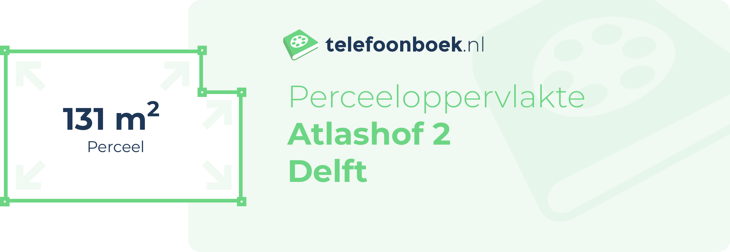 Perceeloppervlakte Atlashof 2 Delft