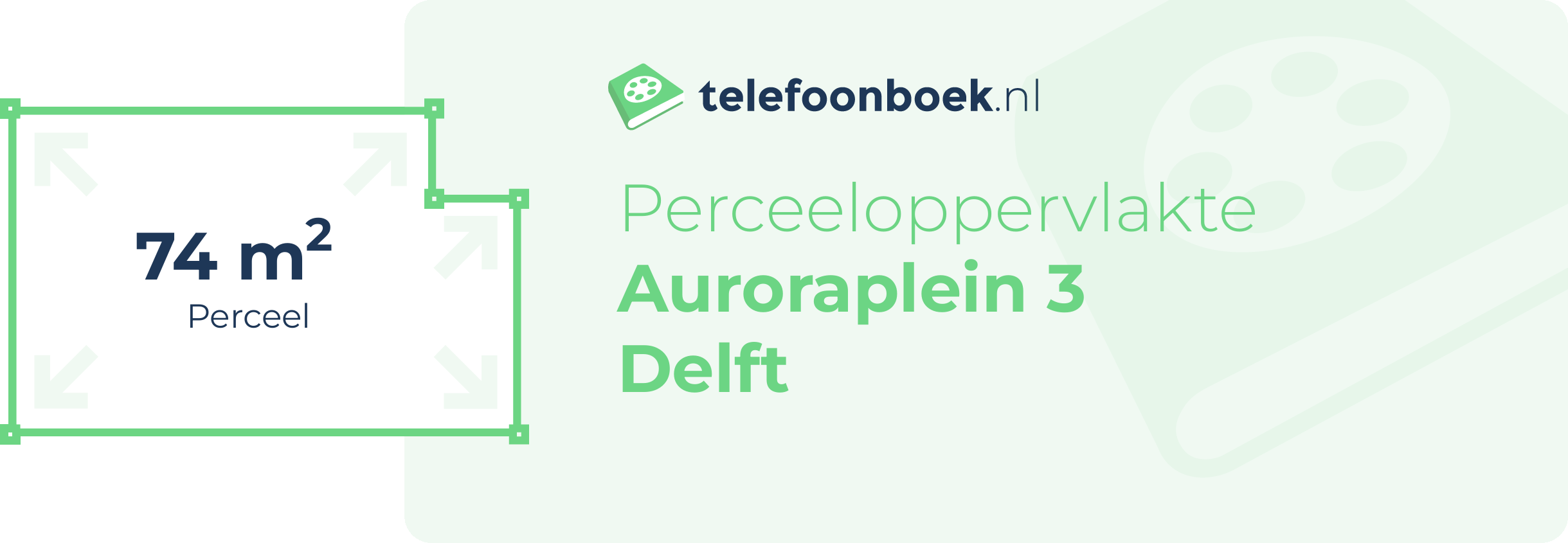 Perceeloppervlakte Auroraplein 3 Delft