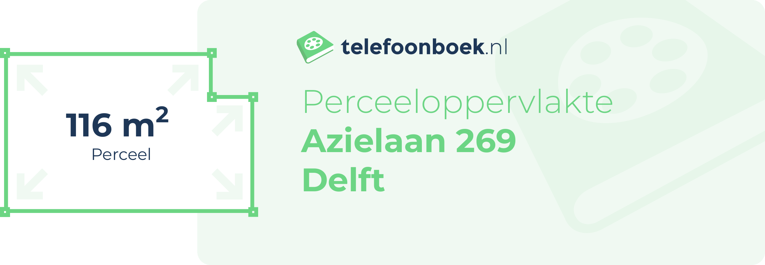 Perceeloppervlakte Azielaan 269 Delft