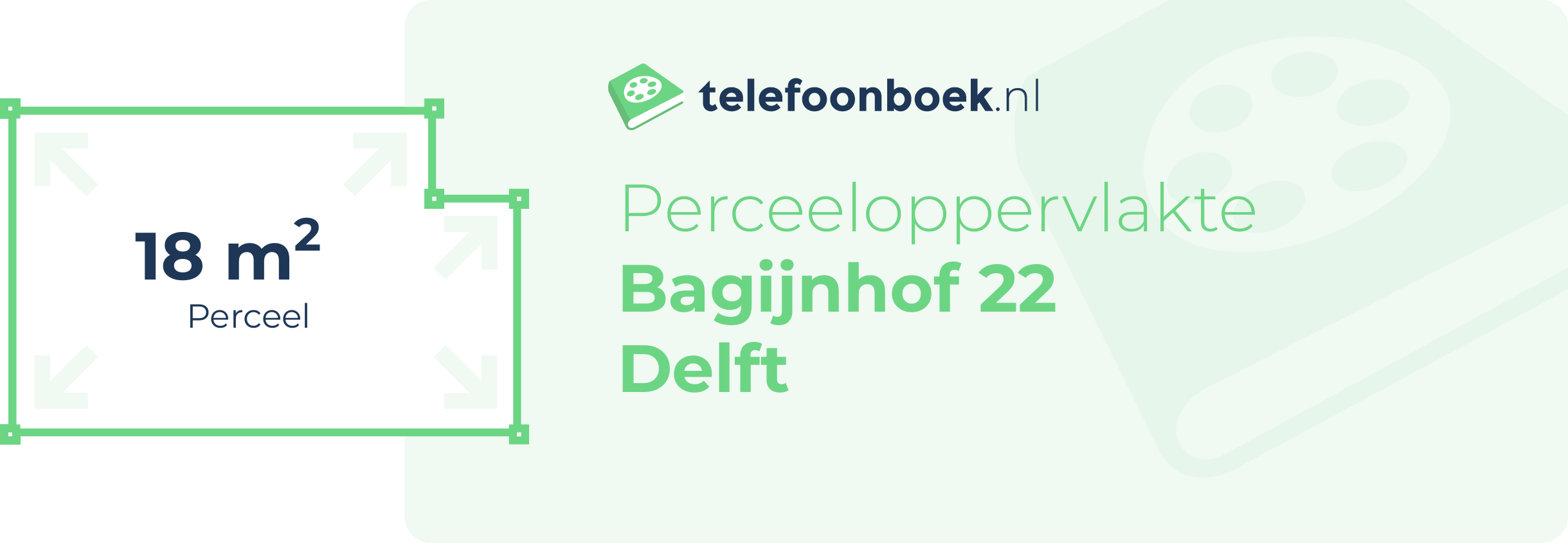 Perceeloppervlakte Bagijnhof 22 Delft