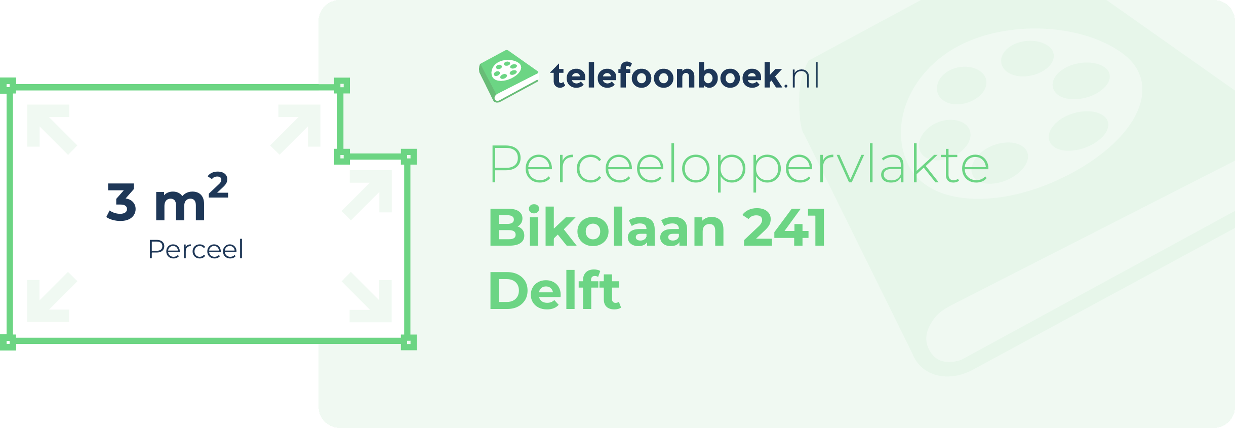 Perceeloppervlakte Bikolaan 241 Delft