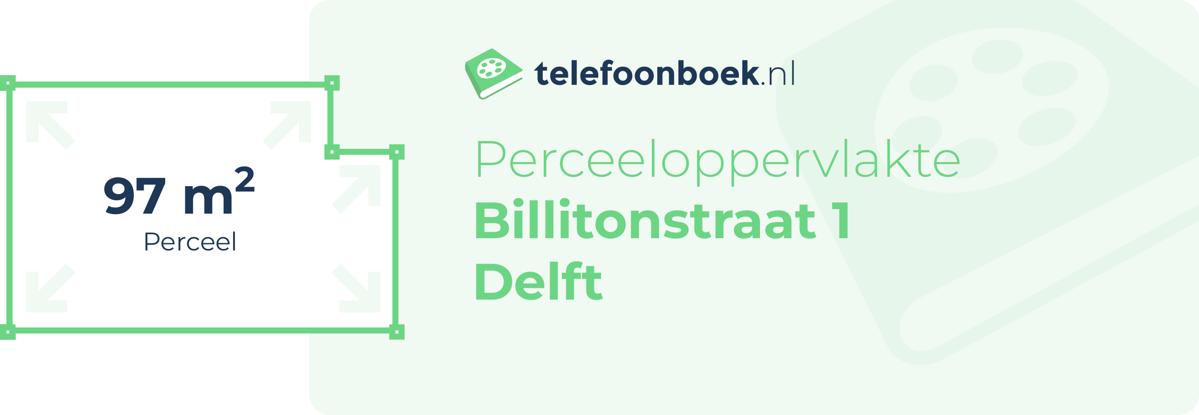 Perceeloppervlakte Billitonstraat 1 Delft