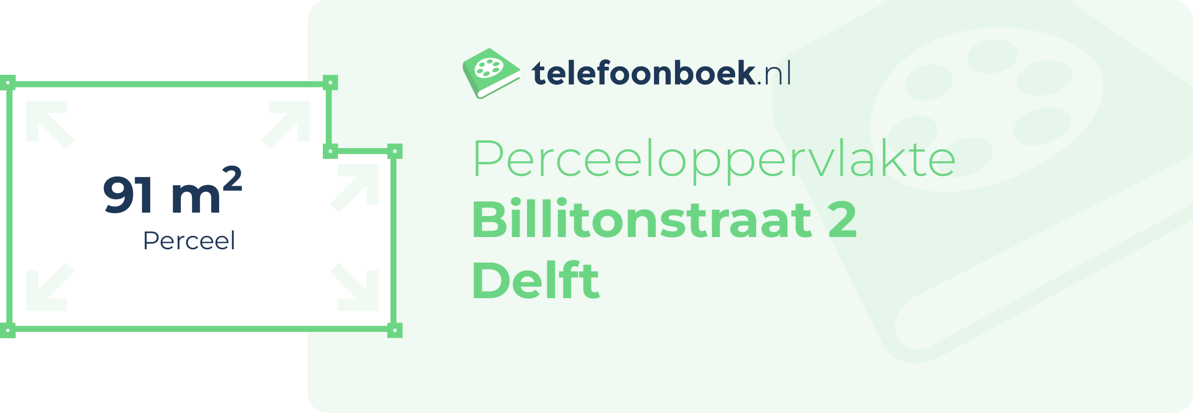 Perceeloppervlakte Billitonstraat 2 Delft