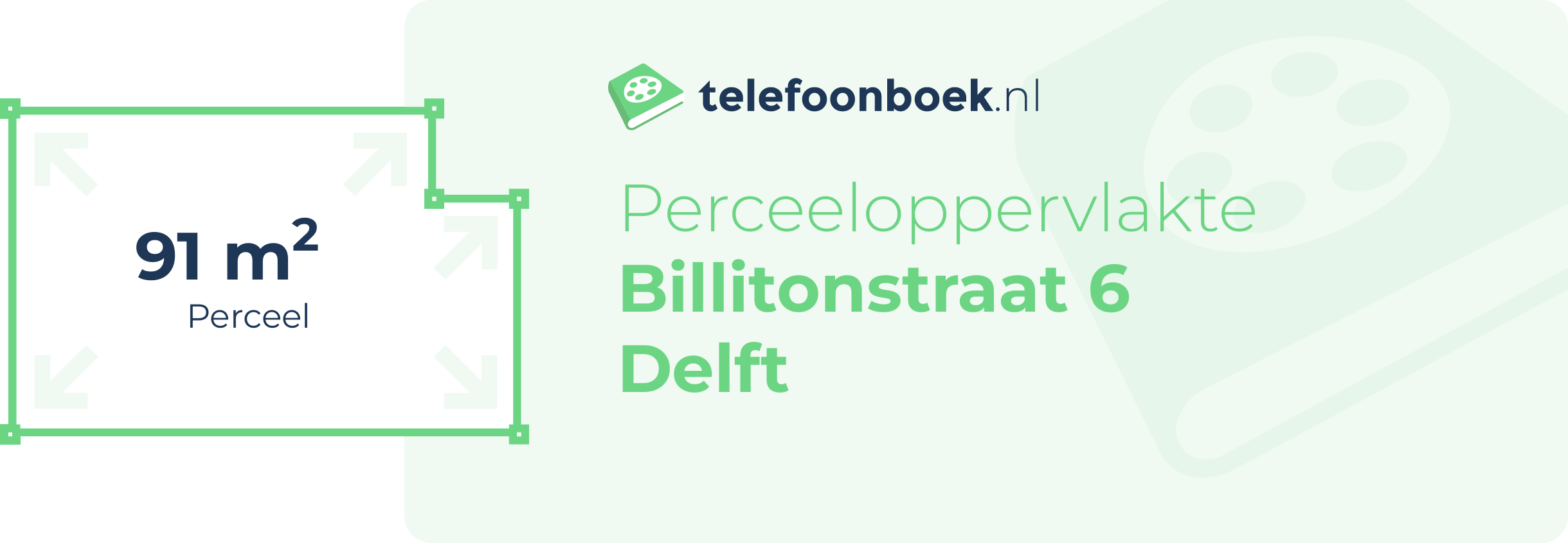 Perceeloppervlakte Billitonstraat 6 Delft