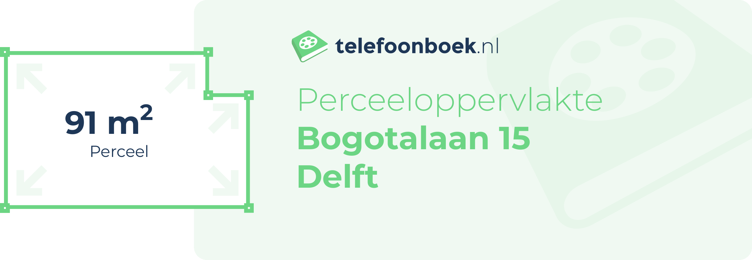 Perceeloppervlakte Bogotalaan 15 Delft