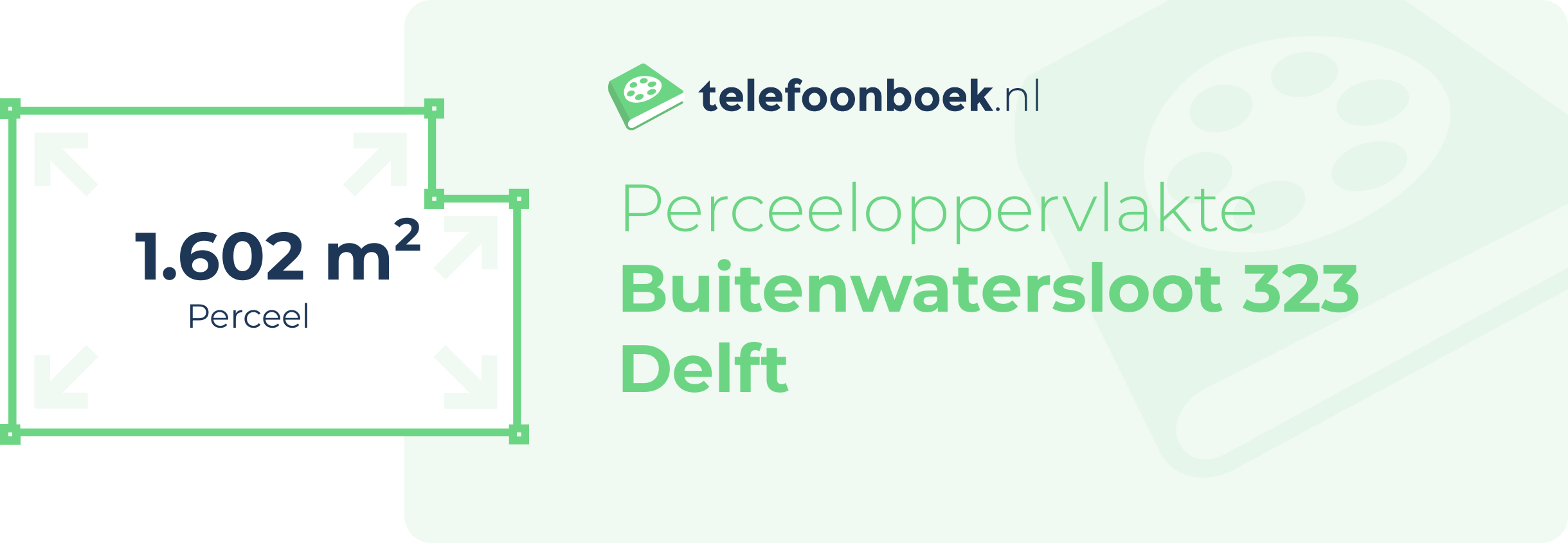 Perceeloppervlakte Buitenwatersloot 323 Delft