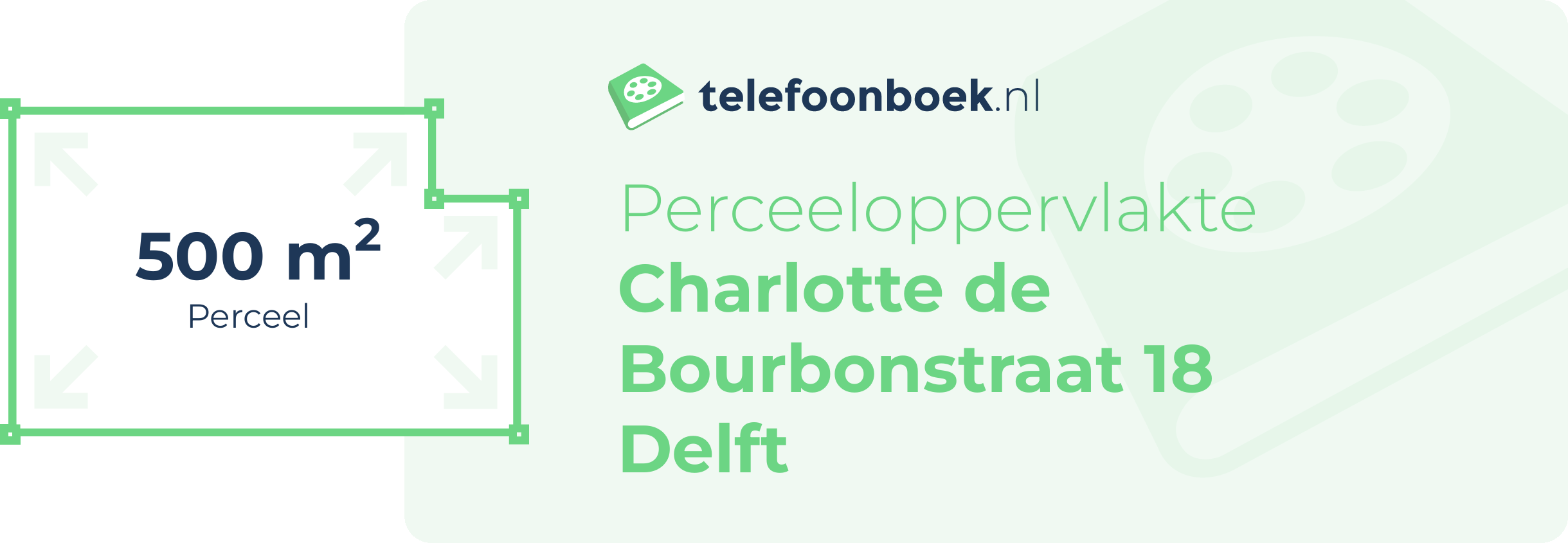 Perceeloppervlakte Charlotte De Bourbonstraat 18 Delft