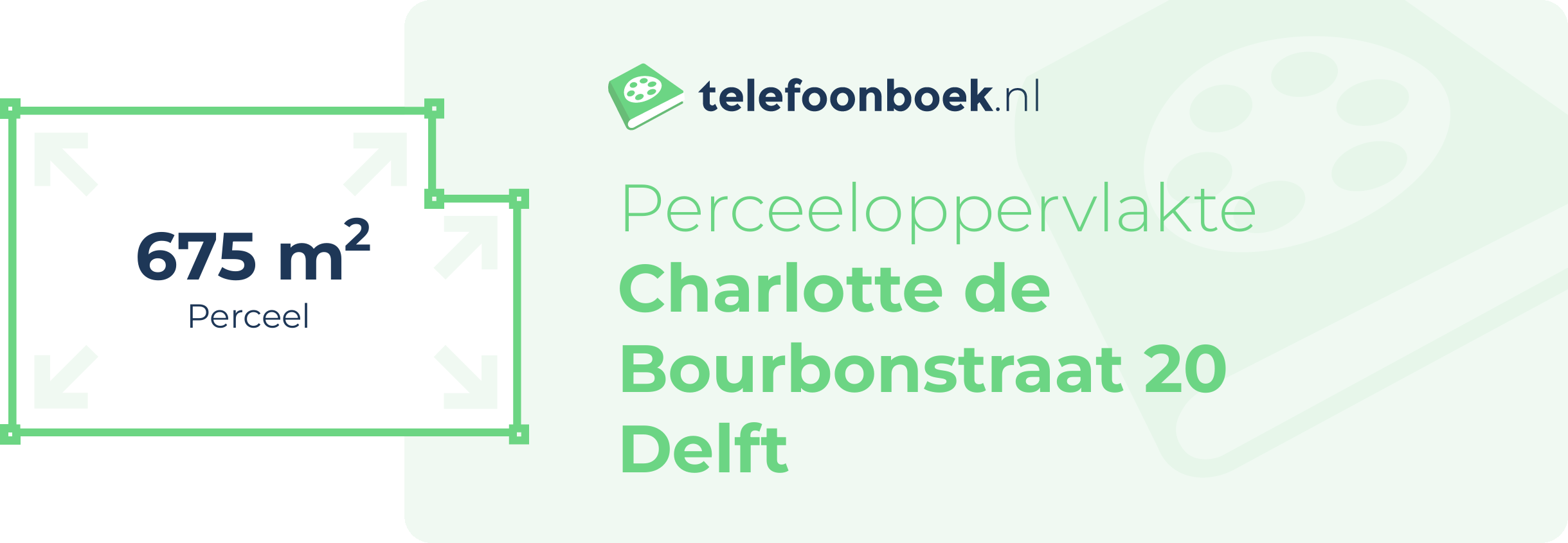 Perceeloppervlakte Charlotte De Bourbonstraat 20 Delft