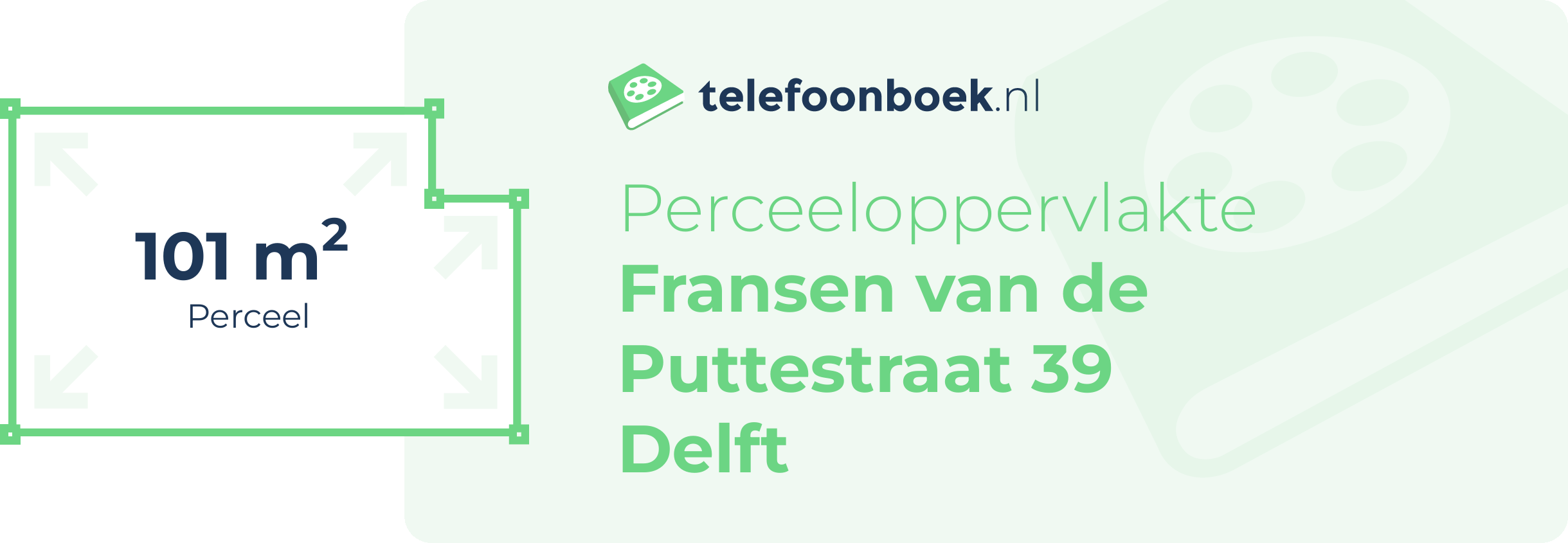 Perceeloppervlakte Fransen Van De Puttestraat 39 Delft