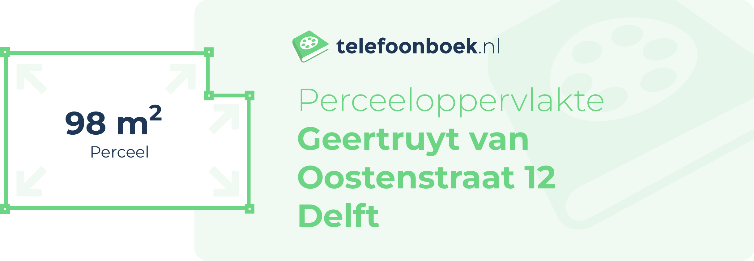 Perceeloppervlakte Geertruyt Van Oostenstraat 12 Delft