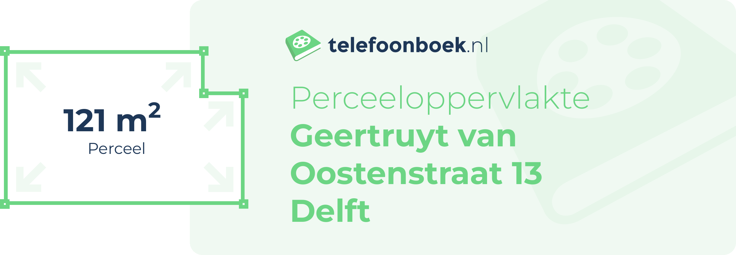 Perceeloppervlakte Geertruyt Van Oostenstraat 13 Delft