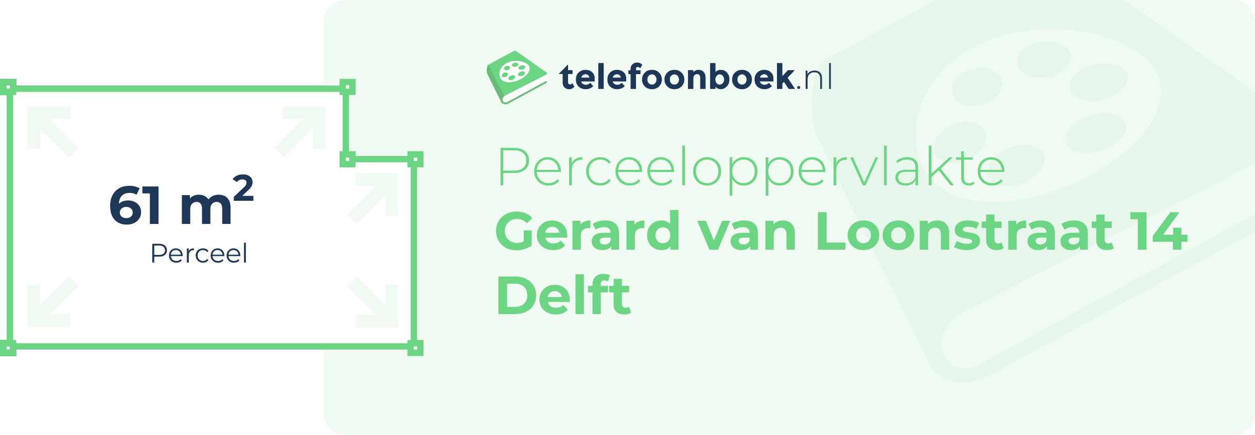 Perceeloppervlakte Gerard Van Loonstraat 14 Delft