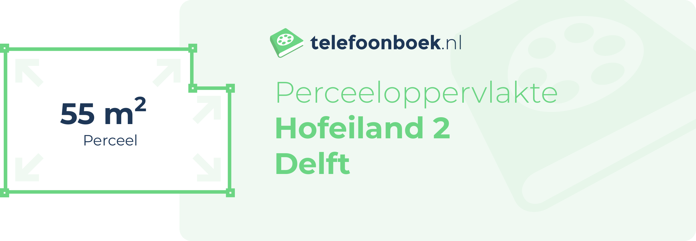 Perceeloppervlakte Hofeiland 2 Delft