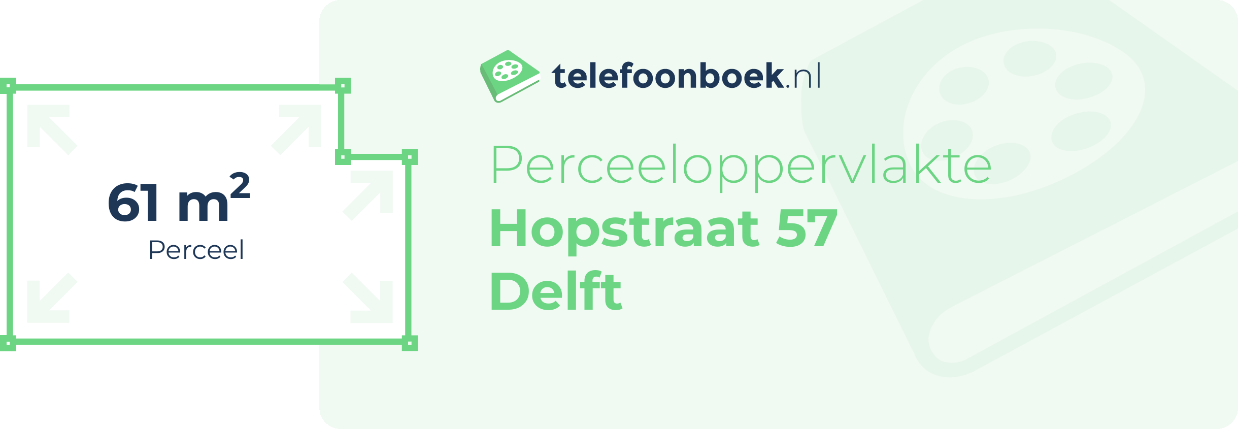 Perceeloppervlakte Hopstraat 57 Delft