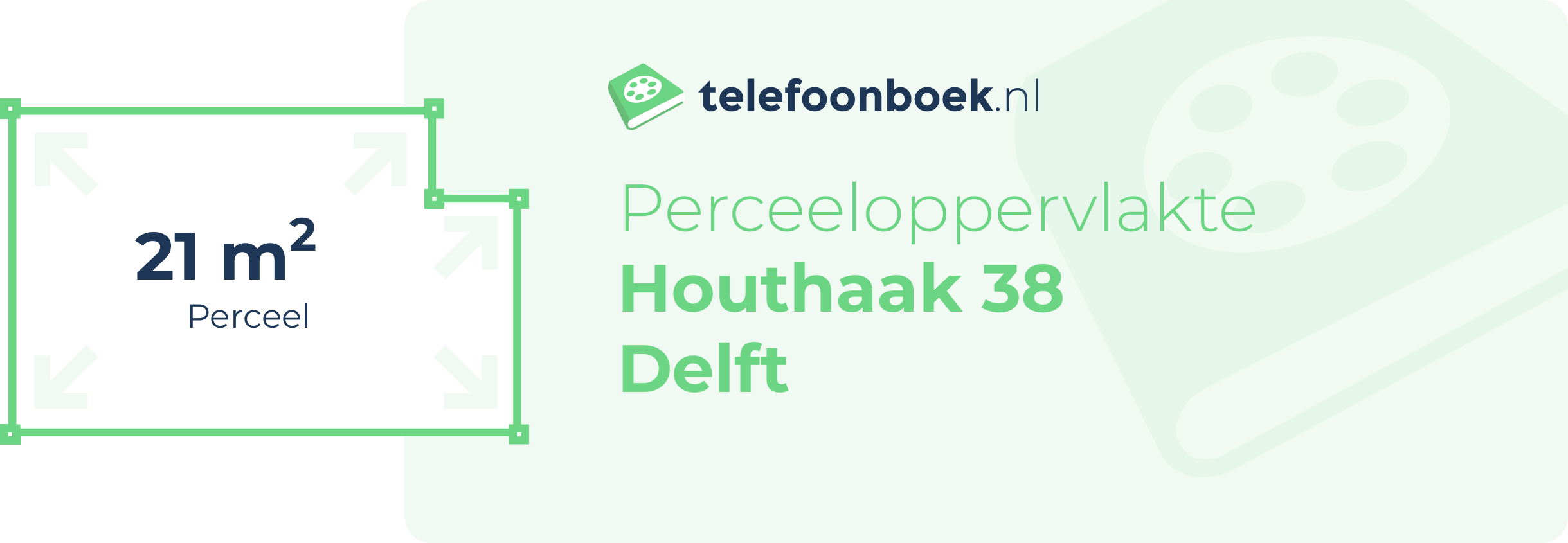 Perceeloppervlakte Houthaak 38 Delft