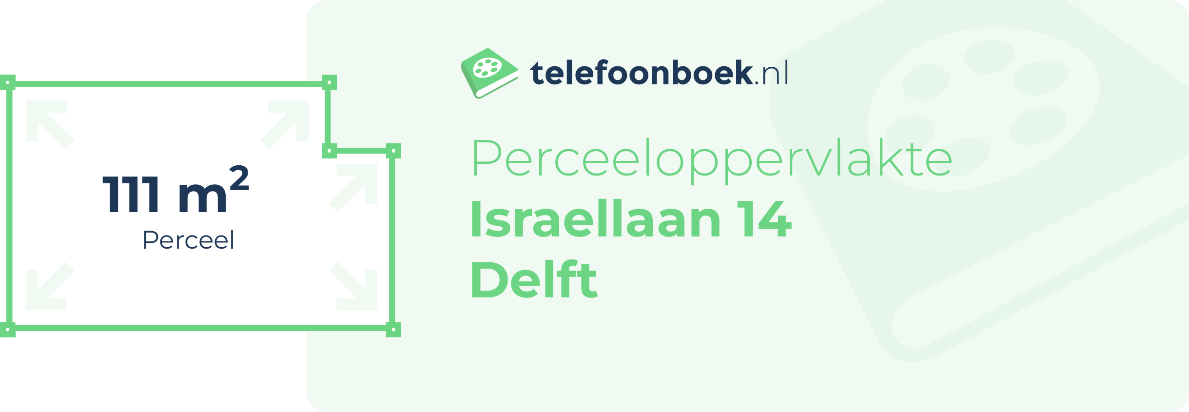 Perceeloppervlakte Israellaan 14 Delft