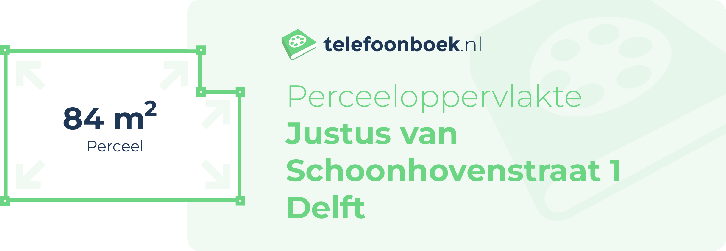 Perceeloppervlakte Justus Van Schoonhovenstraat 1 Delft